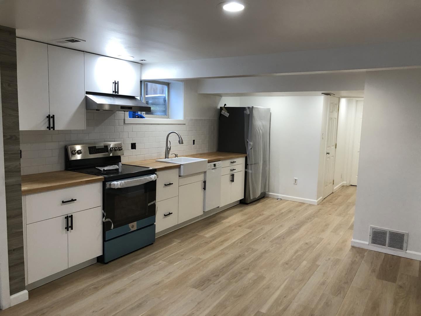 Flooring installation in a residential living space